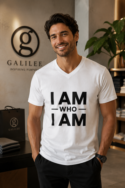I AM WHO I AM — Premium V-Neck T-Shirt
